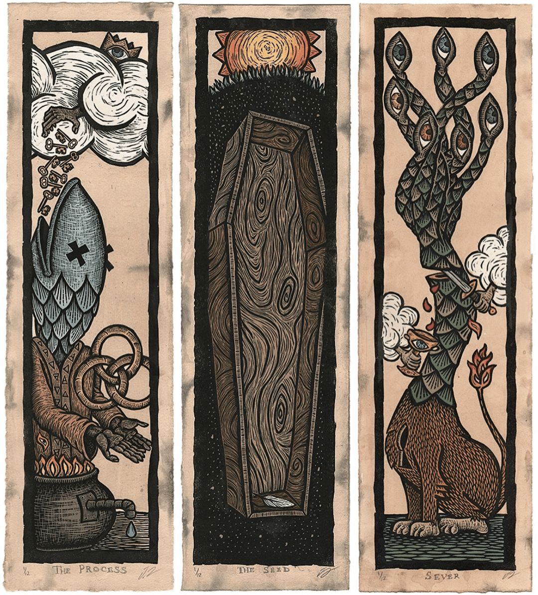photo fo works by artist Travis Lawrence