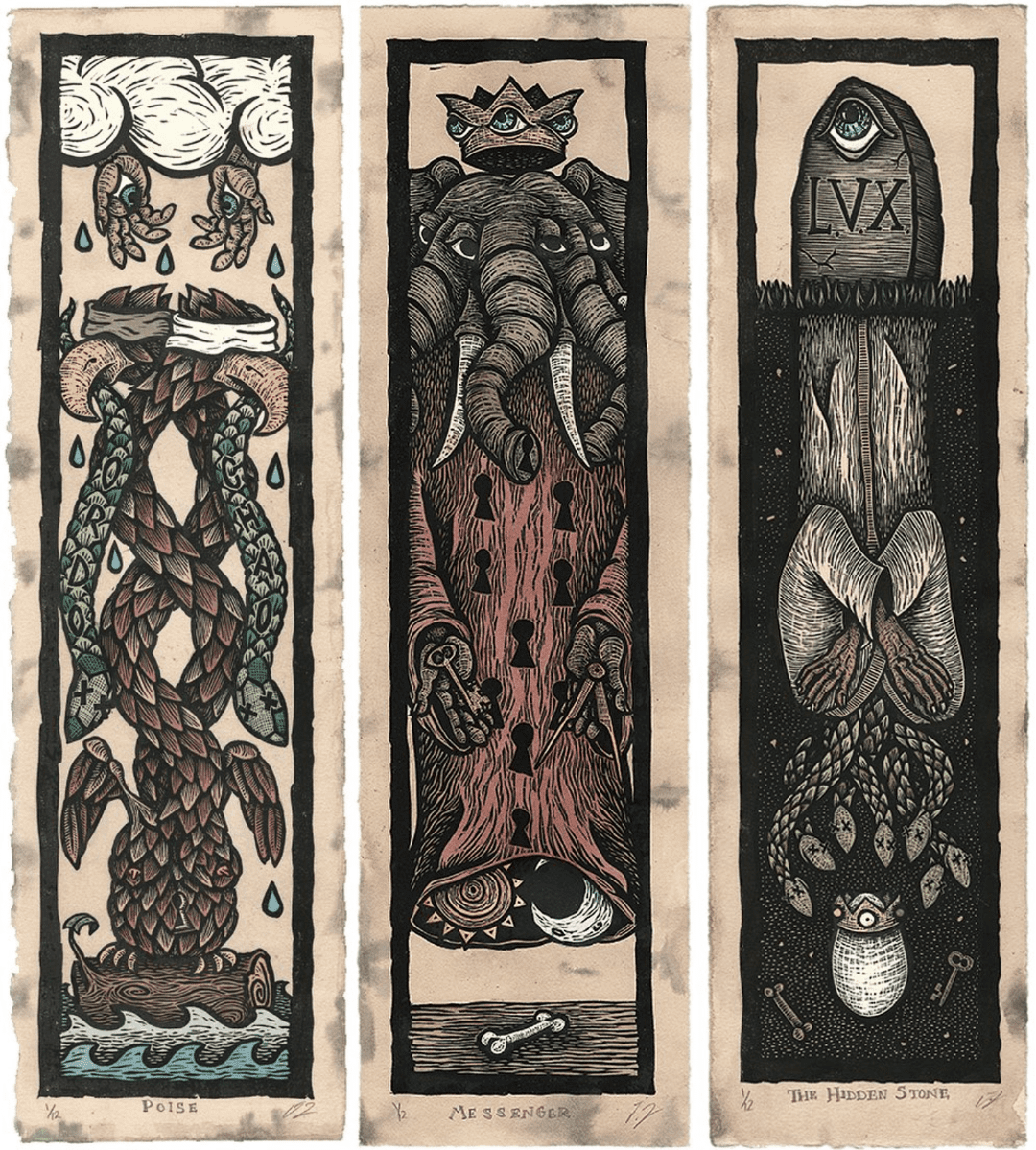 photo fo works by artist Travis Lawrence